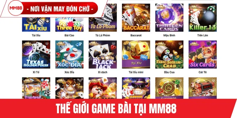 Thế giới game bài tại MM88